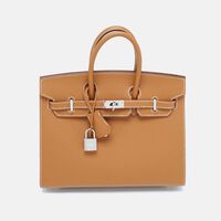 Leather Two Rolled Handles Bag