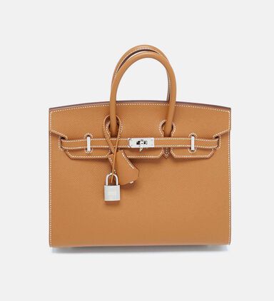 Leather Two Rolled Handles Bag