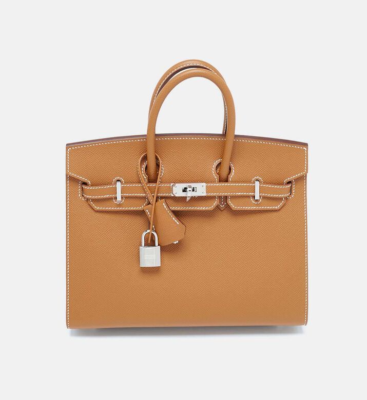 Leather Two Rolled Handles Bag