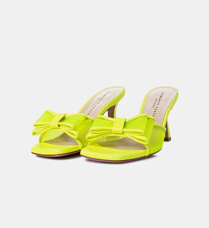 حذاء مفتوح من الخلف مايا شبكي بعقدة