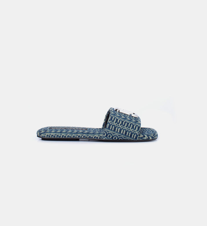 Washed Monogram Denim Sandals