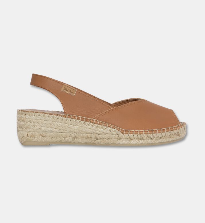 Toni Pons Bernia Metallic Leather Mid-wedge Peep-toe Espadrille, Light-brown, Eu-42, Packshot View