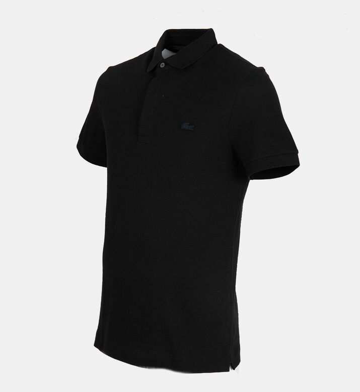 Cotton Ribbed-collar Polo Shirt