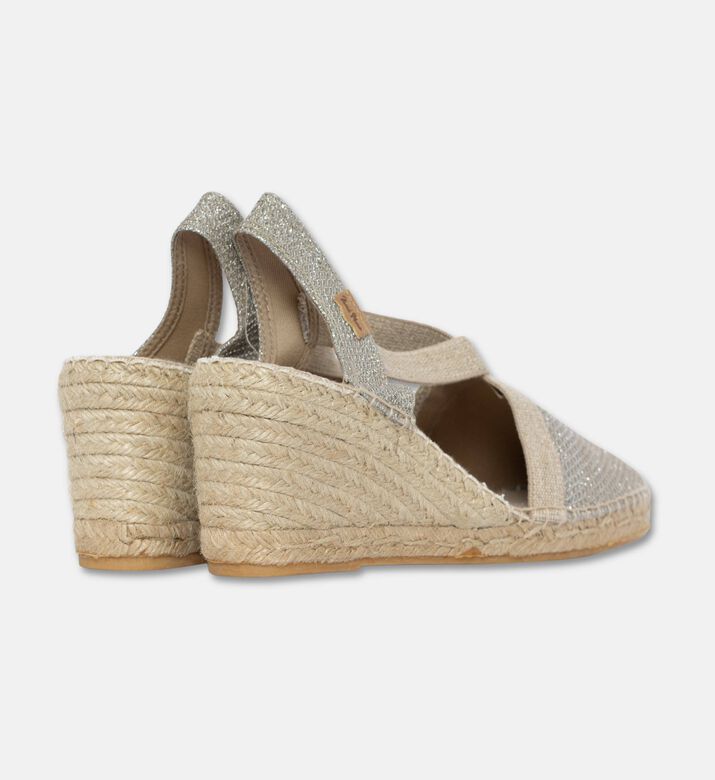 Toni Pons Triton-7 Shimmery Cotton Blend High-wedge Espadrille, Light-gold, Eu-42, Packshot View