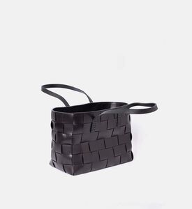 Dragon Diffusion Japan Handwoven Leather Tote Bag, Black, Packshot View