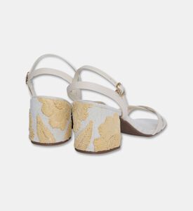 Arezzo Embroidered Block-heel Sandals, Packshot View