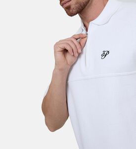 Logo-embroidery Quarter-zip Polo Shirt