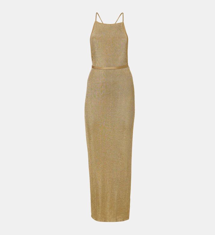 Glittery Fabric Maxi Dress