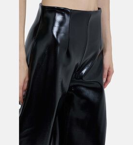 بنطال بقصة مستديرة جلد تمساح صناعي