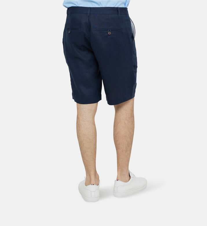 Linen High Waist Bermuda Shorts