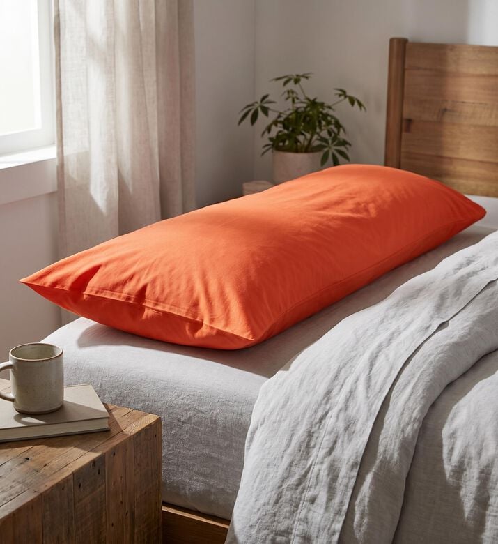 Suite702 Organic Percale Cotton Pillow Case, Orange, 50x160-cm, Packshot View