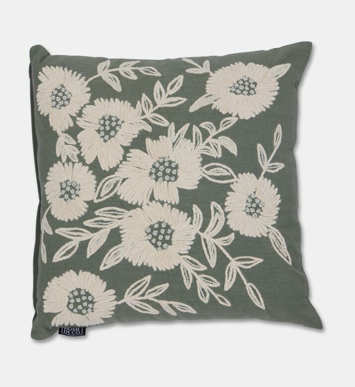Home Deco and More Lily Embroidered Filled Cushion, Packshot View
