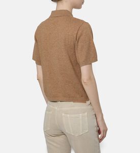 Isabel Marant Althea Embroidered Logo-detail Knit Polo Shirt, Model View