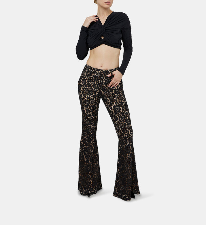 Bebe Sheer Matte Jersey Top