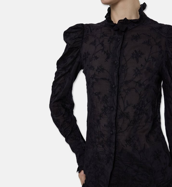 Isabel Marant Embroidered Button-down Blouse, Model View