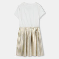 Short-sleeve Pleated Dress