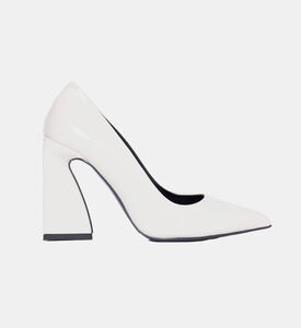 حذاء كلاسيكي بكعب عالٍ جلد