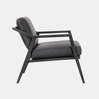 Rhen Oak Leather Arm Chair