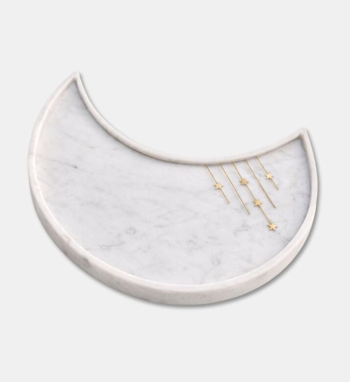 Tohfa Luxe The Crescent Marble Platter, Packshot View