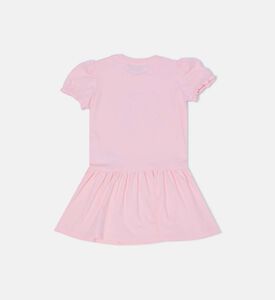 Teddy Bear Logo-print Flared Mini Dress