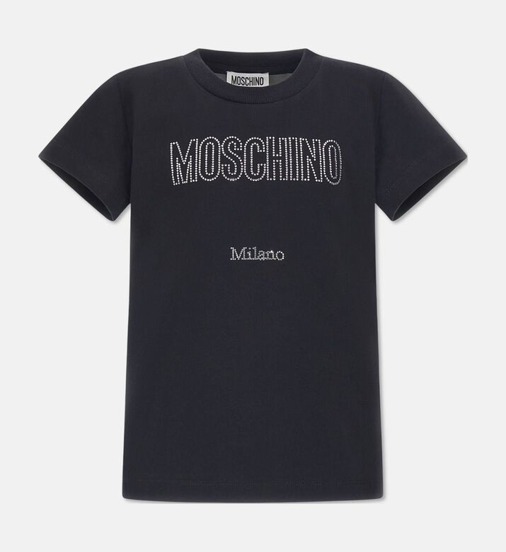 Moschino BKT Rhinestone-embellished Logo T-shirt, Packshot View