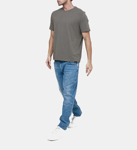 تيشيرت قطن بأكمام مطوية