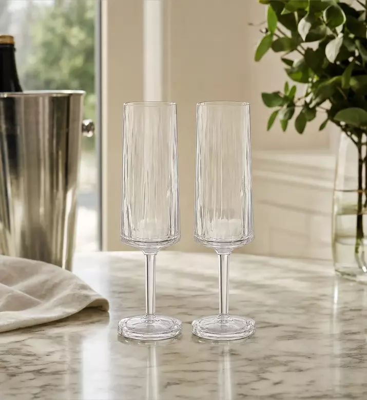 Koziol Geschenk Superglass Champagne Glass-2-piece Set, Model View
