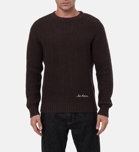 Les Deux Alvin Waffle Crewneck Knit, Model View