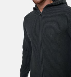 Samsoe Saisak Zip Fastening Long-sleeve Hoodie, Model View