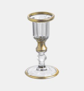 Bruco Glass Round Base Candle Holder, Packshot View