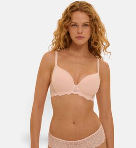 Simone Perele Adjustable Smooth-cup T-shirt Bra, Pink, 95, D, Model View