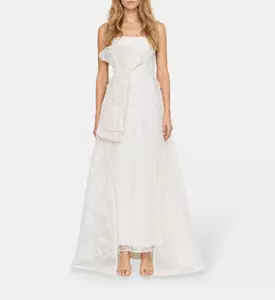 L Atelier Du Luxe Couture Lace High-low Gown, Model View
