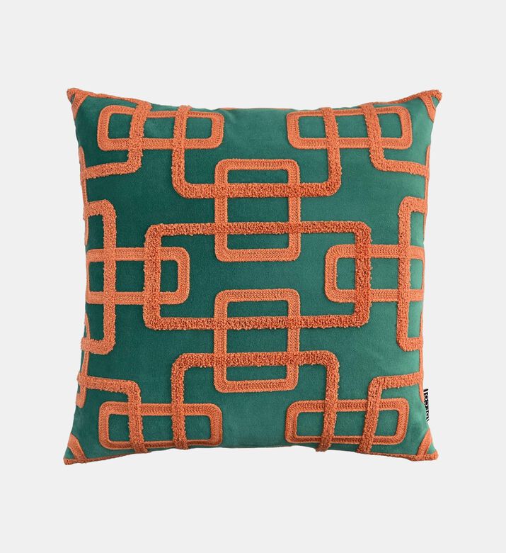 Tube Embroidered Velvet Cushion 45x45 Cm