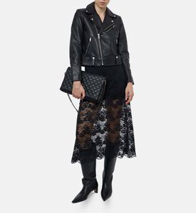 The Kooples Leather Zipped Biker Jacket, Model View The Kooples Leather Zipped Biker Jacket, Model View