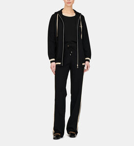 Contrasted Zipped Hooded Jacket Contrasted Zipped Hooded Jacket