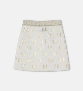 تنورة بطبعة شعار معدنية