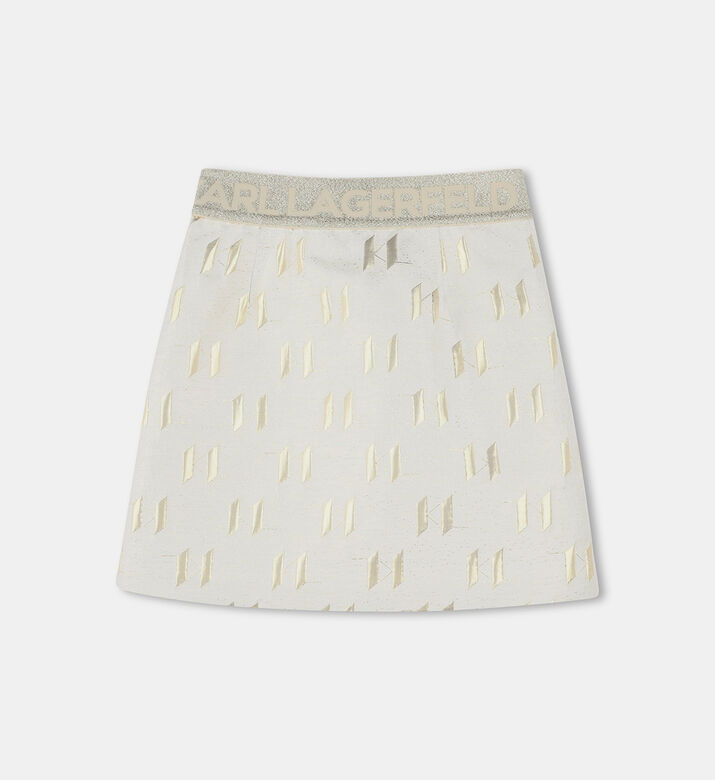 تنورة بطبعة شعار معدنية