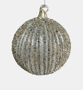 Glitter Lined Glass Ball Ornament Glitter Lined Glass Ball Ornament