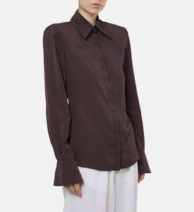 Rowen Rose Wide Cuffs Button-front Shirt, Model View
