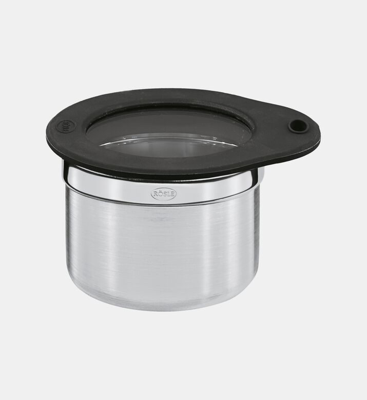 Roesle Jar With Silicone, Silver, 8cm, Packshot View