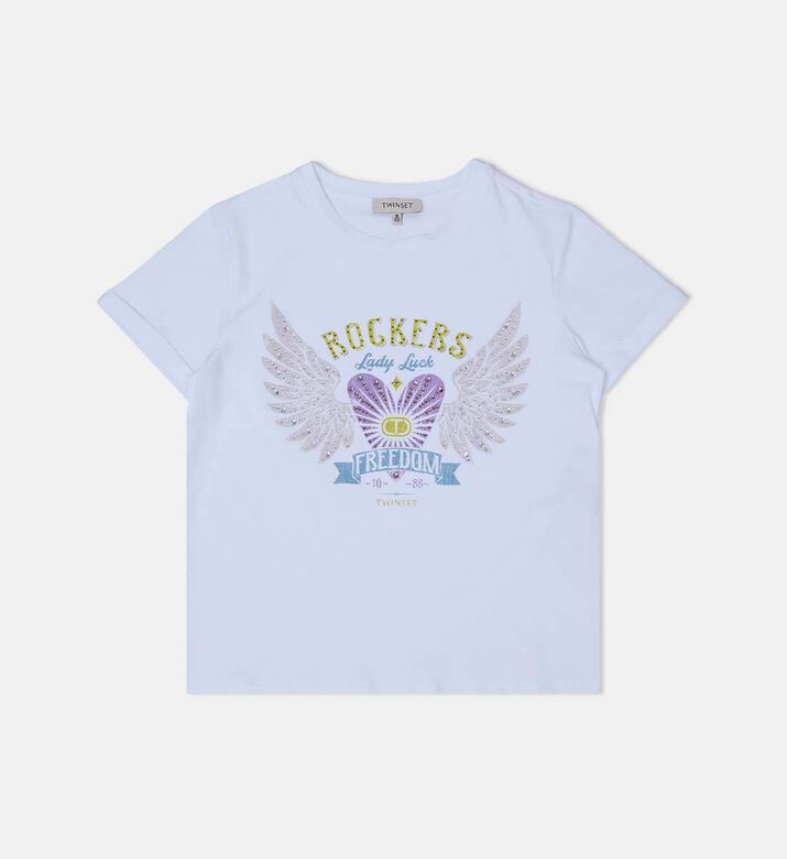 Rhinestone Printed T-shirt