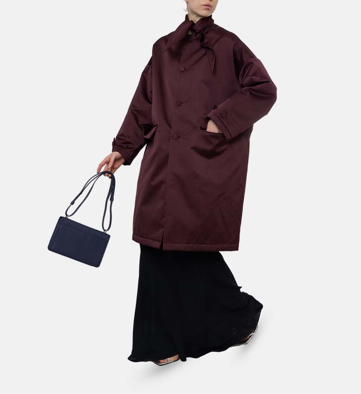 Plan C Button Closure Long-sleeve Coat, Model View Plan C Button Closure Long-sleeve Coat, Model View