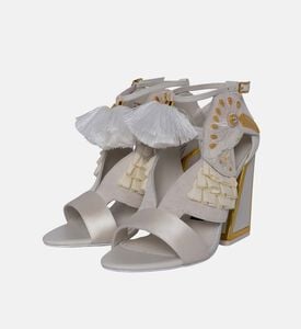 Aya Suede Gold Embellished Heels Aya Suede Gold Embellished Heels