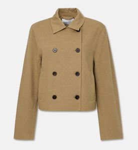 Samsoe Double-breasted Cropped Jacket, Packshot View