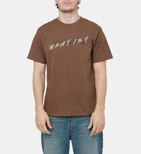 تيشيرت قطن بياقة مستديرة بطبعة وات إذ