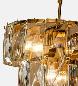 Baroque Basilio Rectangular Crystals Chandelier, Packshot View
