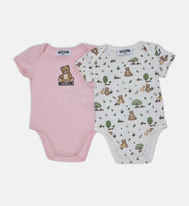 Teddy-bear Print Bodysuit Set