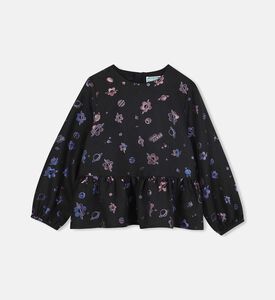 بلوزة سيريموني من الجاكار بأكمام طويلة