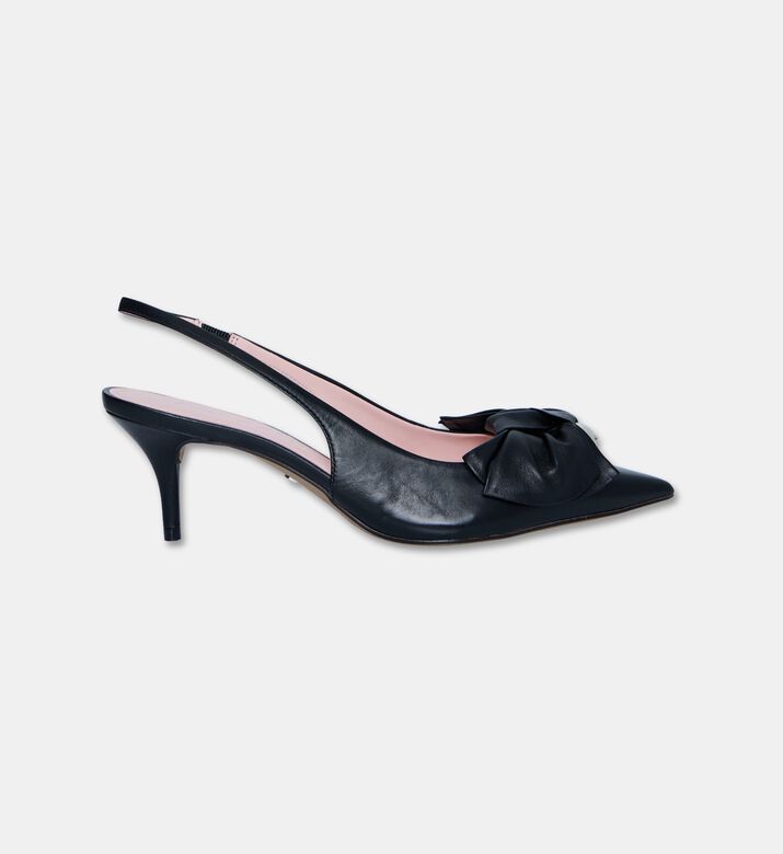 Arezzo Leather Slingback Pumps, Black, Eu-37, Packshot View