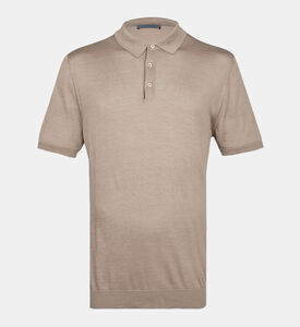 قميص بولو محبوك بأكمام قصيرة